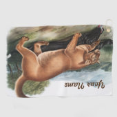 Serviette De Golf Chasse Cougar Personnalisée Cadeaux Camping Déco (Horizontal)