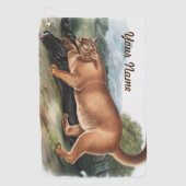 Serviette De Golf Chasse Cougar Personnalisée Cadeaux Camping Déco (Devant)