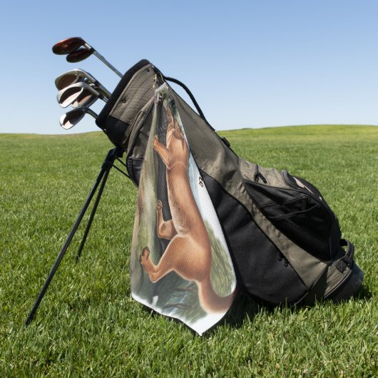 Serviette De Golf Chasse Cougar Personnalisée Cadeaux Camping Déco (Vert)