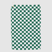Serviette De Golf Chasseur À damiers vert et blanc (Devant)