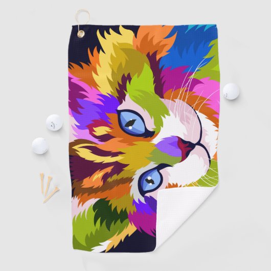 Serviette de golf - Chat (En situation)
