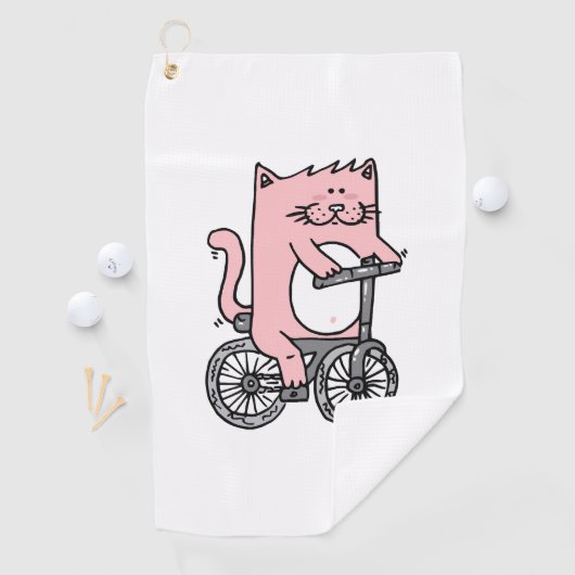 Serviette De Golf Chat à vélo (En situation)