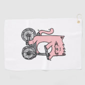 Serviette De Golf Chat à vélo (Horizontal)