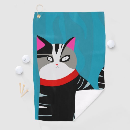 Serviette De Golf Chat Abstrait (En situation)