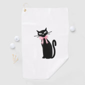 Serviette De Golf Chat Atomique avec chatte rose Chatte Fille Nettoy (En situation)