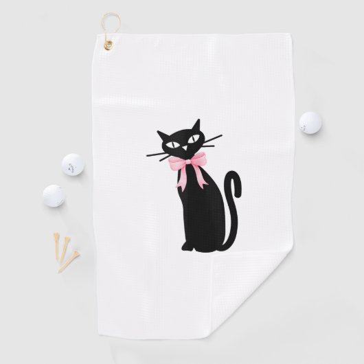 Serviette De Golf Chat Atomique avec chatte rose Chatte Fille Nettoy (En situation)