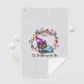 Serviette De Golf Chat aux sorcières mignonne et Punny (En situation)