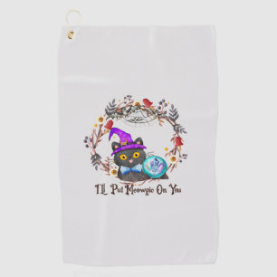 Serviette De Golf Chat aux sorcières mignonne et Punny