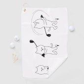 Serviette De Golf Chat avec club de golf Best Golf Towers (En situation)