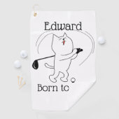 Serviette De Golf Chat Born au Golf (En situation)
