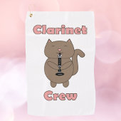 Serviette De Golf Chat Brown Clarinet Crew Rose
