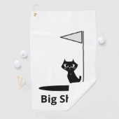 Serviette De Golf Chat chanceux avec Big Shot (En situation)