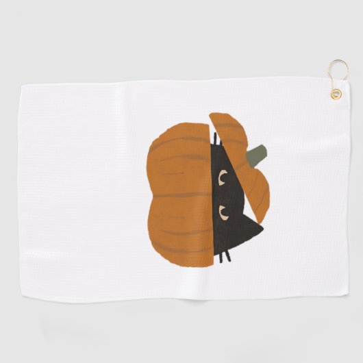 Serviette De Golf Chat citrouille Classique T-Shirt_1 (Horizontal)