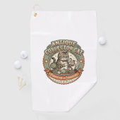 Serviette De Golf Chat Collectionneur D'antiquités Chat Collectionne (En situation)