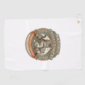 Serviette De Golf Chat Collectionneur D'antiquités Chat Collectionne (Horizontal)