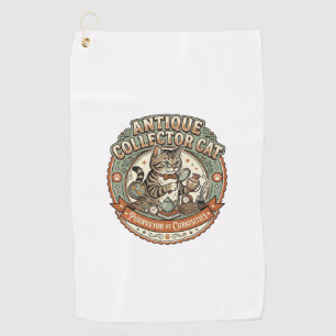 Serviette De Golf Chat Collectionneur D'antiquités Chat Collectionne