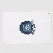 Serviette De Golf Chat Cyber Techno Drôle Conception Amateur de Chat (Horizontal)