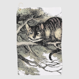 Serviette De Golf Chat de Cheshire Alice au Pays des Merveilles Clas