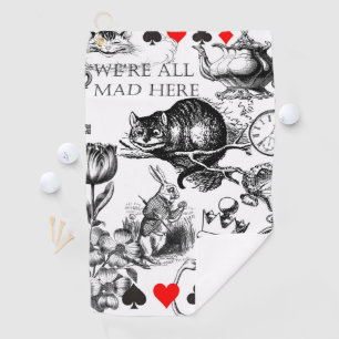 Serviette De Golf Chat de Cheshire classique alice au pays des merve