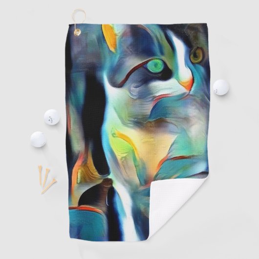 Serviette De Golf Chat de Kitty (En situation)