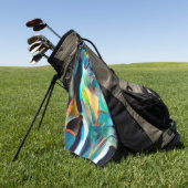 Serviette De Golf Chat de Kitty (Vert)