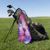 Serviette De Golf Chat de la galaxie violette (Vert)