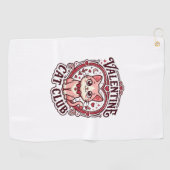 Serviette De Golf Chat de la Saint-Valentin Dessin drôle pour amateu (Horizontal)