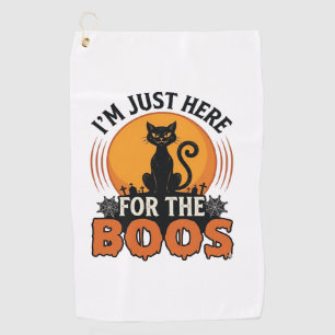 Serviette De Golf Chat d'Halloween Je suis juste là pour les Huées