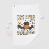 Serviette De Golf Chat d'Halloween Magie d'Automne (En situation)