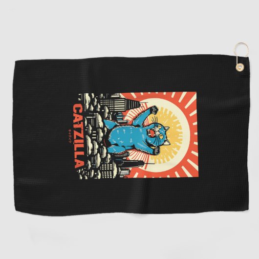 Serviette De Golf Chat drôle (Horizontal)