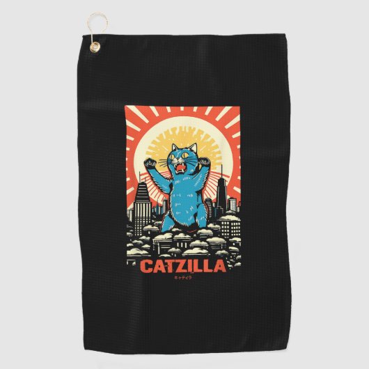 Serviette De Golf Chat drôle (Devant)