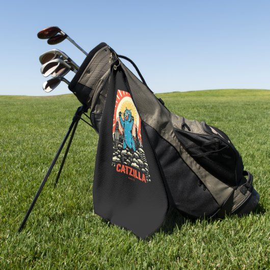 Serviette De Golf Chat drôle (Vert)