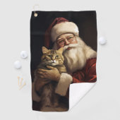 Serviette De Golf Chat du Bengale avec Noël du Père Noël (En situation)
