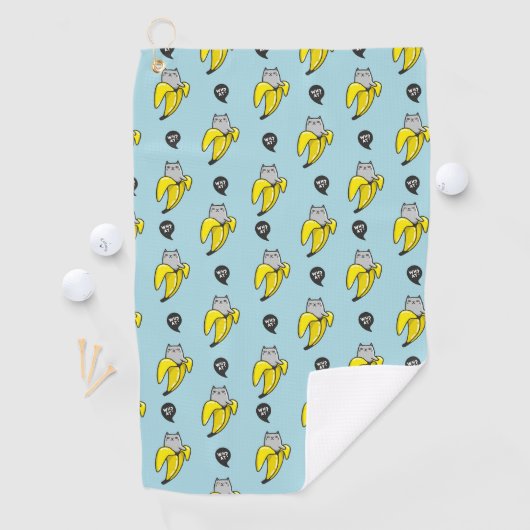 Serviette De Golf Chat en banane (En situation)