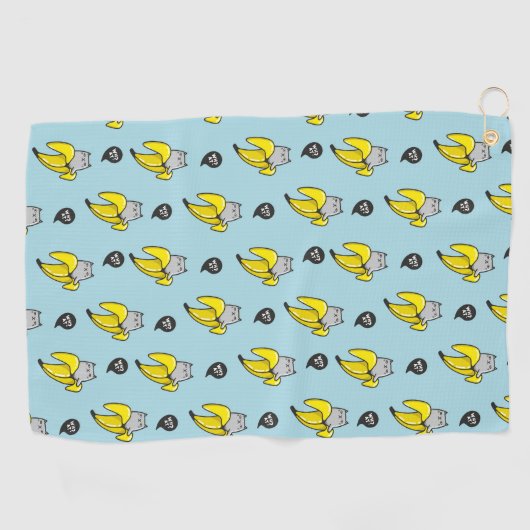 Serviette De Golf Chat en banane (Horizontal)