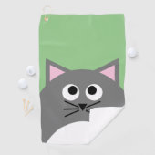 Serviette De Golf Chat gris Kitty (En situation)