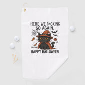 Serviette De Golf Chat Grumpy Halloween T-shirt classique (En situation)