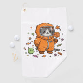 Serviette De Golf Chat Hazmat Chat Halloween Candy Monster Amusants  (En situation)