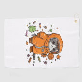 Serviette De Golf Chat Hazmat Chat Halloween Candy Monster Amusants  (Horizontal)