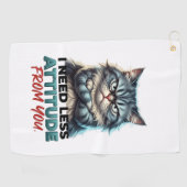SERVIETTE DE GOLF CHAT HUMOUR DRÔLE (Horizontal)