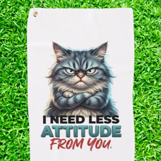 SERVIETTE DE GOLF CHAT HUMOUR DRÔLE