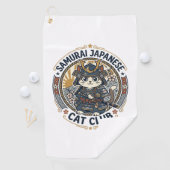 Serviette De Golf Chat japonais samouraï Art vectoriel POD - Samoura (En situation)