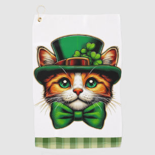 Serviette De Golf Chat mignon/chaton Saint Patrick's Day