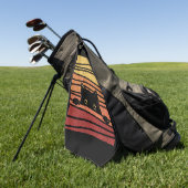 Serviette De Golf Chat noir (Vert)