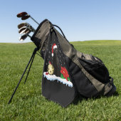 Serviette De Golf Chat Noir Avec Un Chapeau De Noël Costume Chat De (Vert)