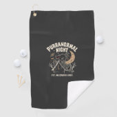 Serviette De Golf Chat noir de la lune d'Halloween (2) (En situation)