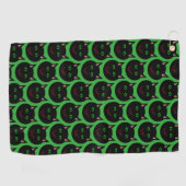 Serviette de golf Chat Noir Halloween (Horizontal)