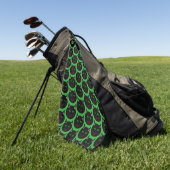 Serviette de golf Chat Noir Halloween (Vert)