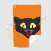 Serviette De Golf Chat noir Halloween (En situation)