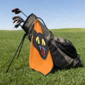 Serviette De Golf Chat noir Halloween (Vert)